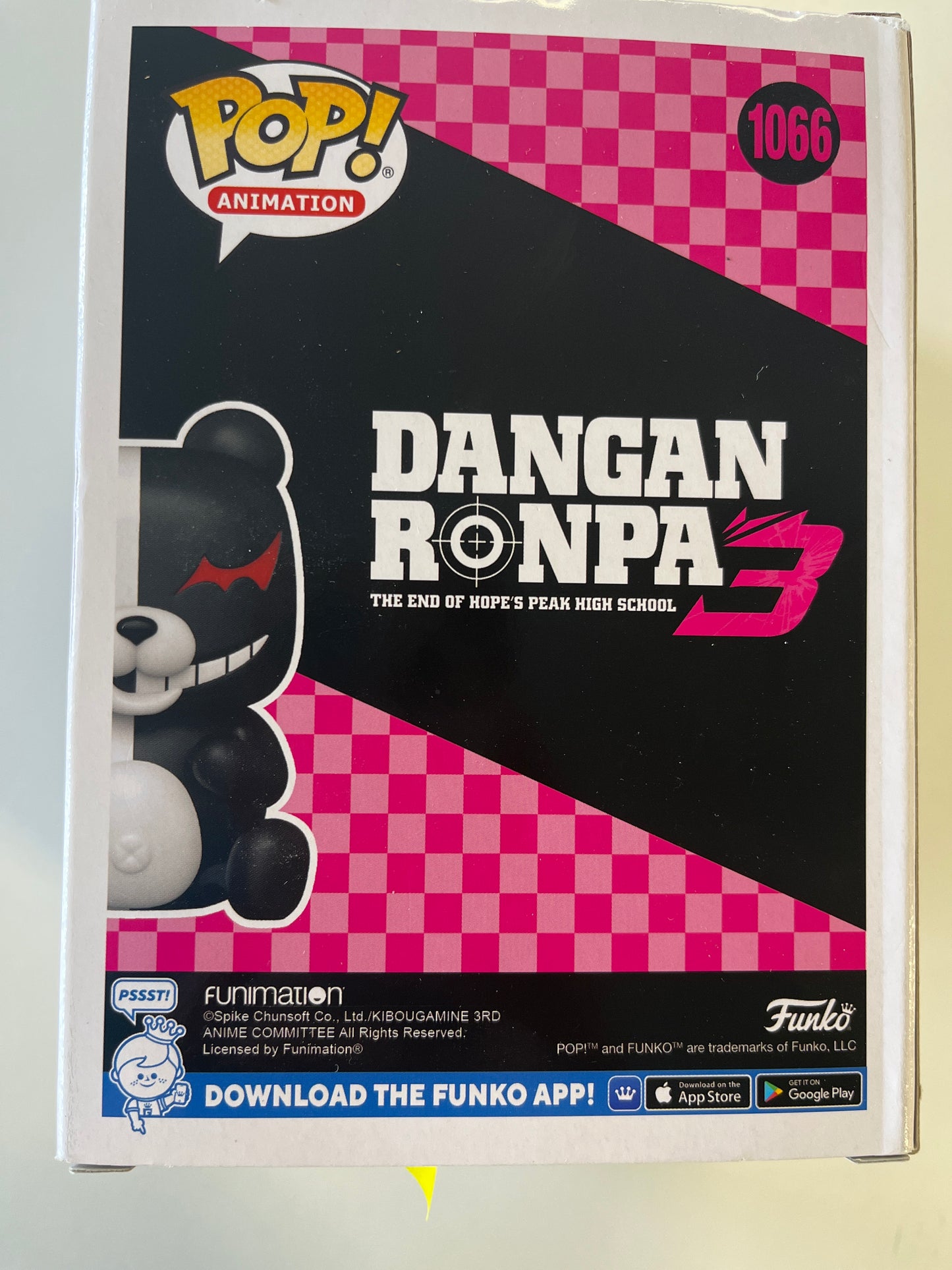 FUNKO POP ANIMATION DANGANRONPA 3 #1066 MONOKUMA EXCLUSIVE VINYL FIGURE