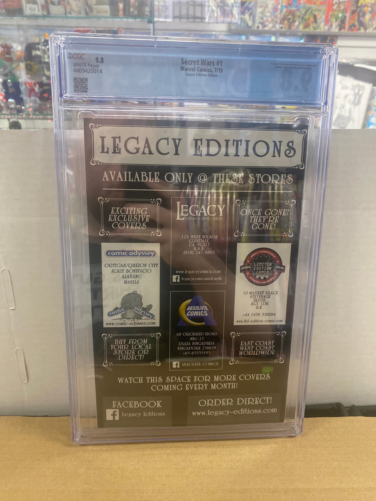 MARVEL COMICS SECRET WARS #1 (2015) LEGACY EDITIONS EDITION CGC 9.8 WP