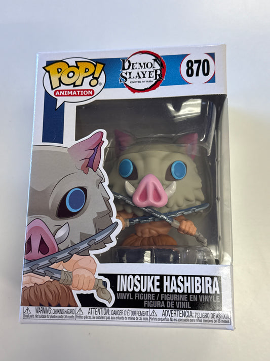 FUNKO POP ANIMATION DEMON SLAYER INOSIKE HASHIBIRA 870 GOOD CONDITION IN BOX