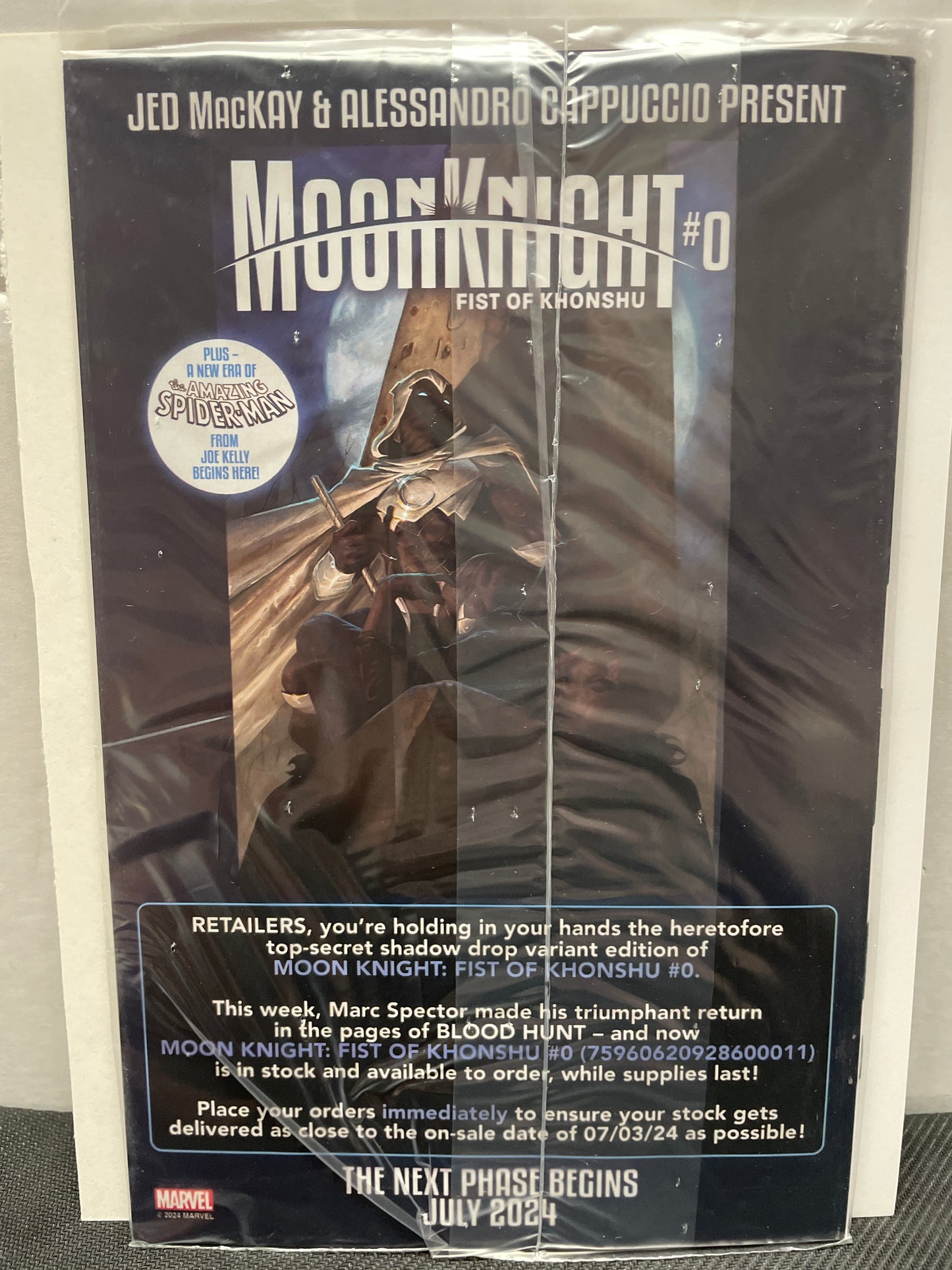 MOON KNIGHT FISTS OF KHONSHU #0 (2024 KEY STUNNER! 1 PER STORE > VHTF VARIANT) NM+/MINT!
