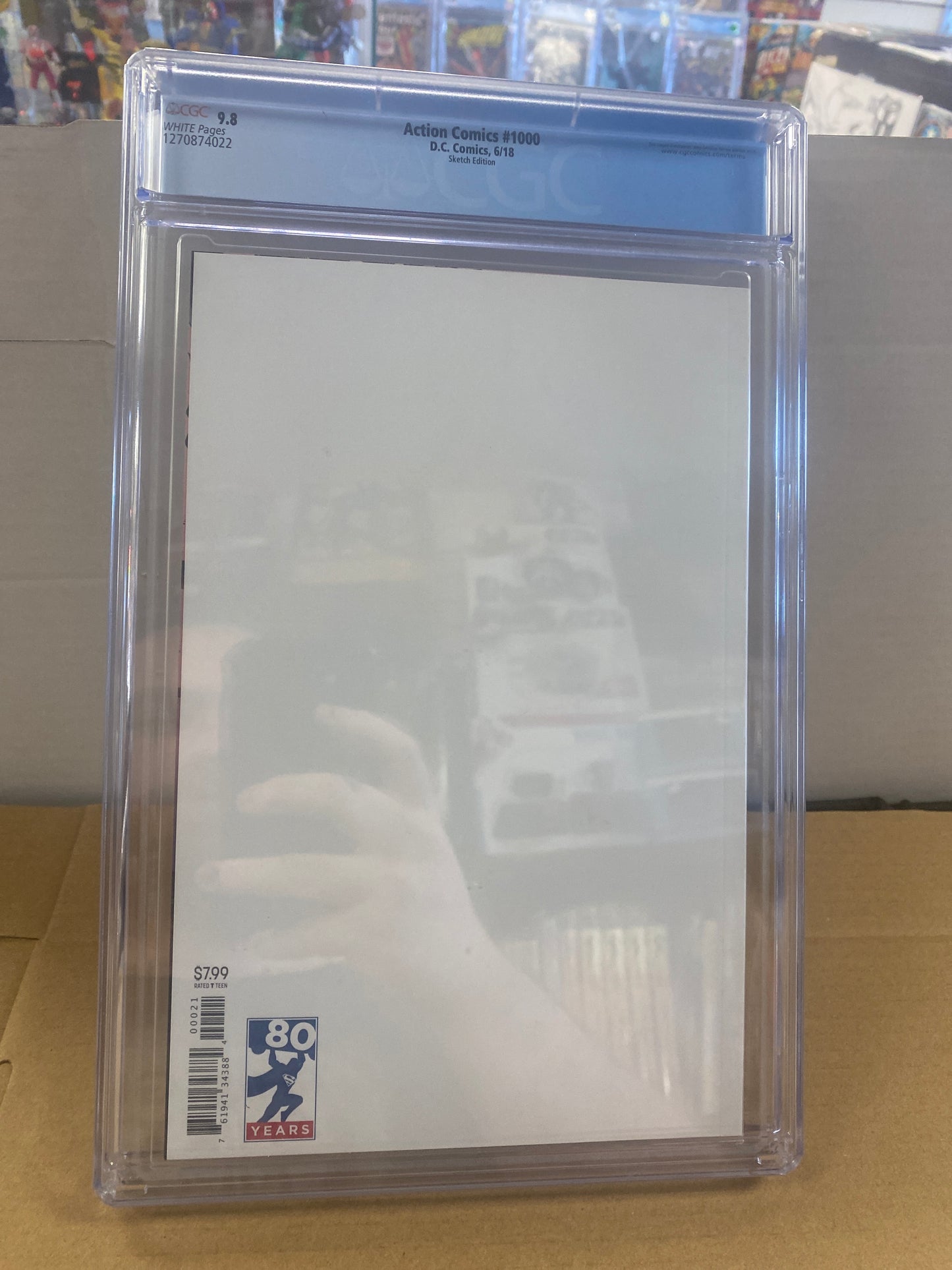 DC COMICS ACTION COMICS #1000(2018) SKETCH COVER CGC 9.8 WP