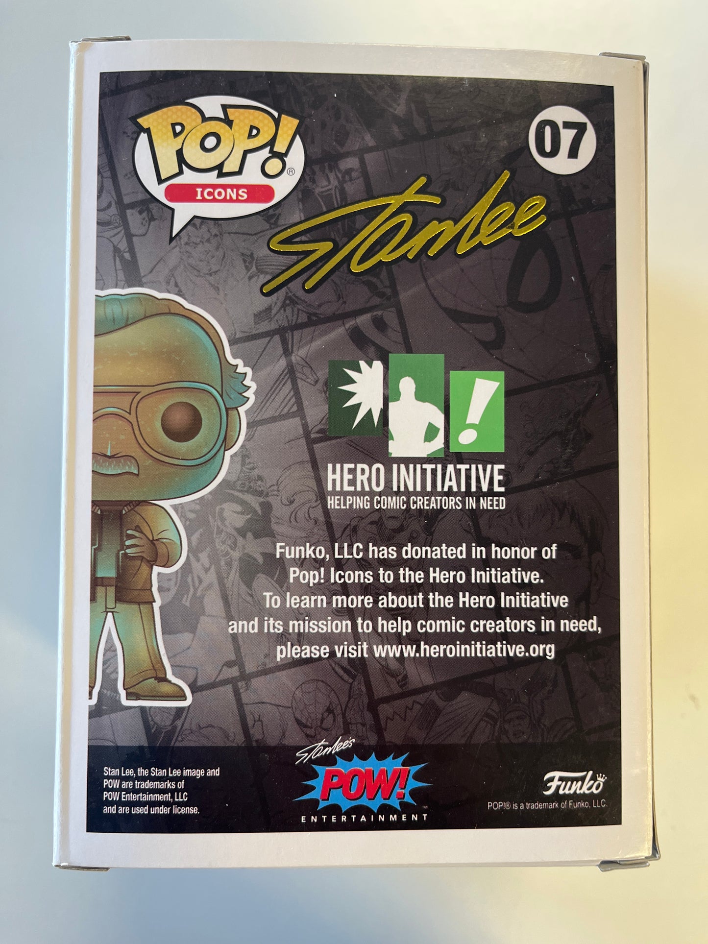 FUNKO POP ICONS STAN LEE VINYL FIGURE #07