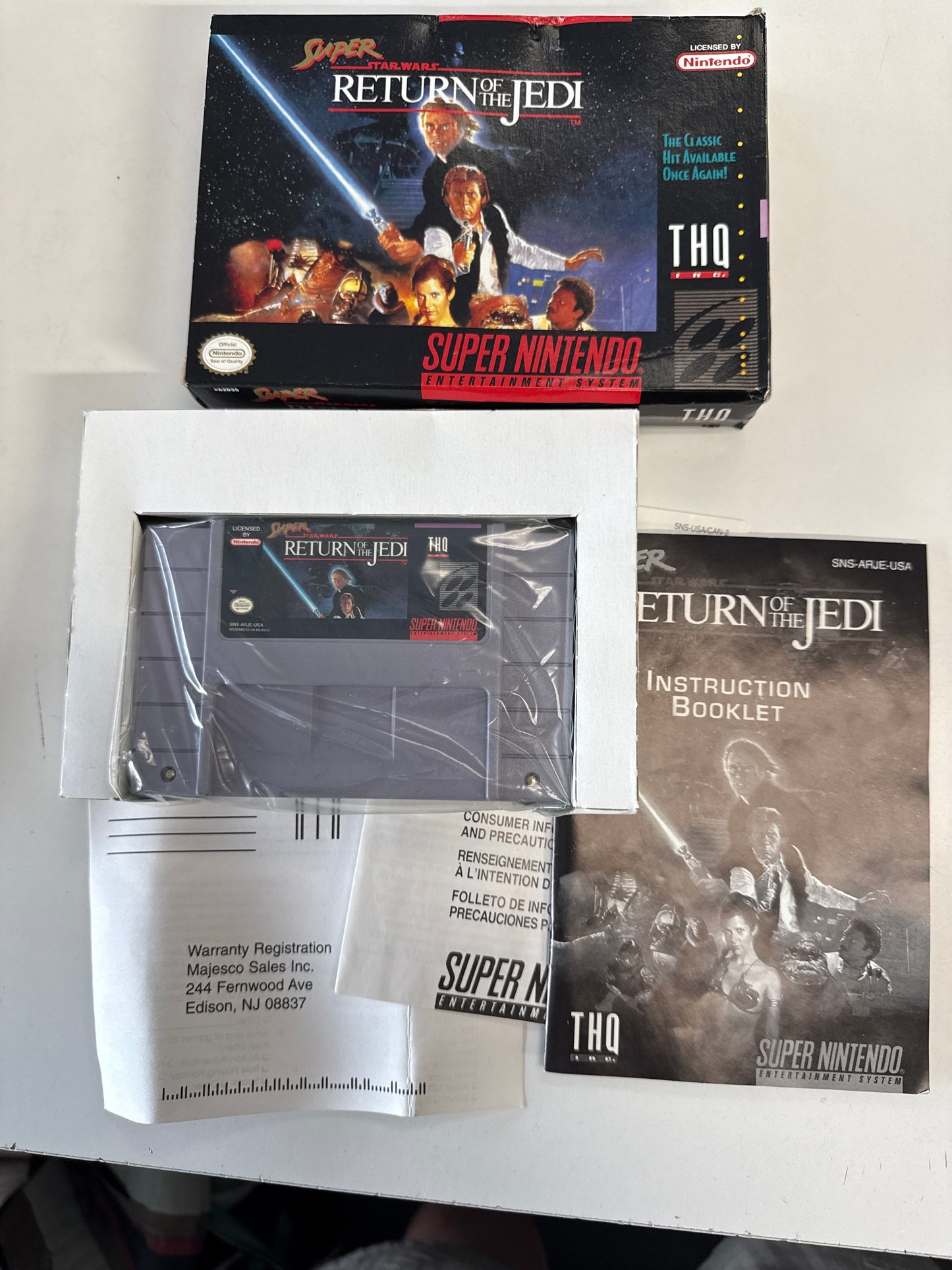 SUPER NINTENDO SNES STAR WARS RETURN OF THE JEDI CIB