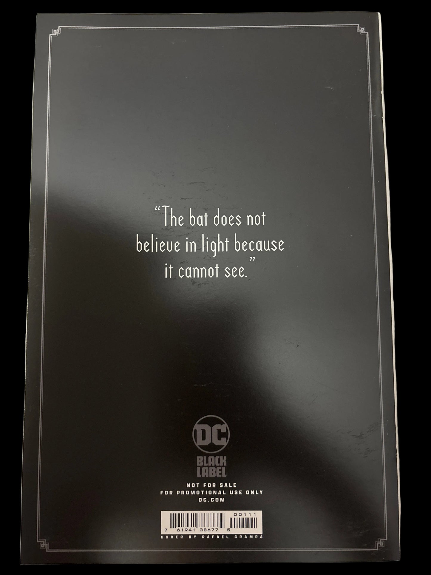 DC BLACK LABEL RAFAEL GRAMPA BATMAN GARGOYLE OF GOTHAM BOOK 3 ASHCAN EDITION