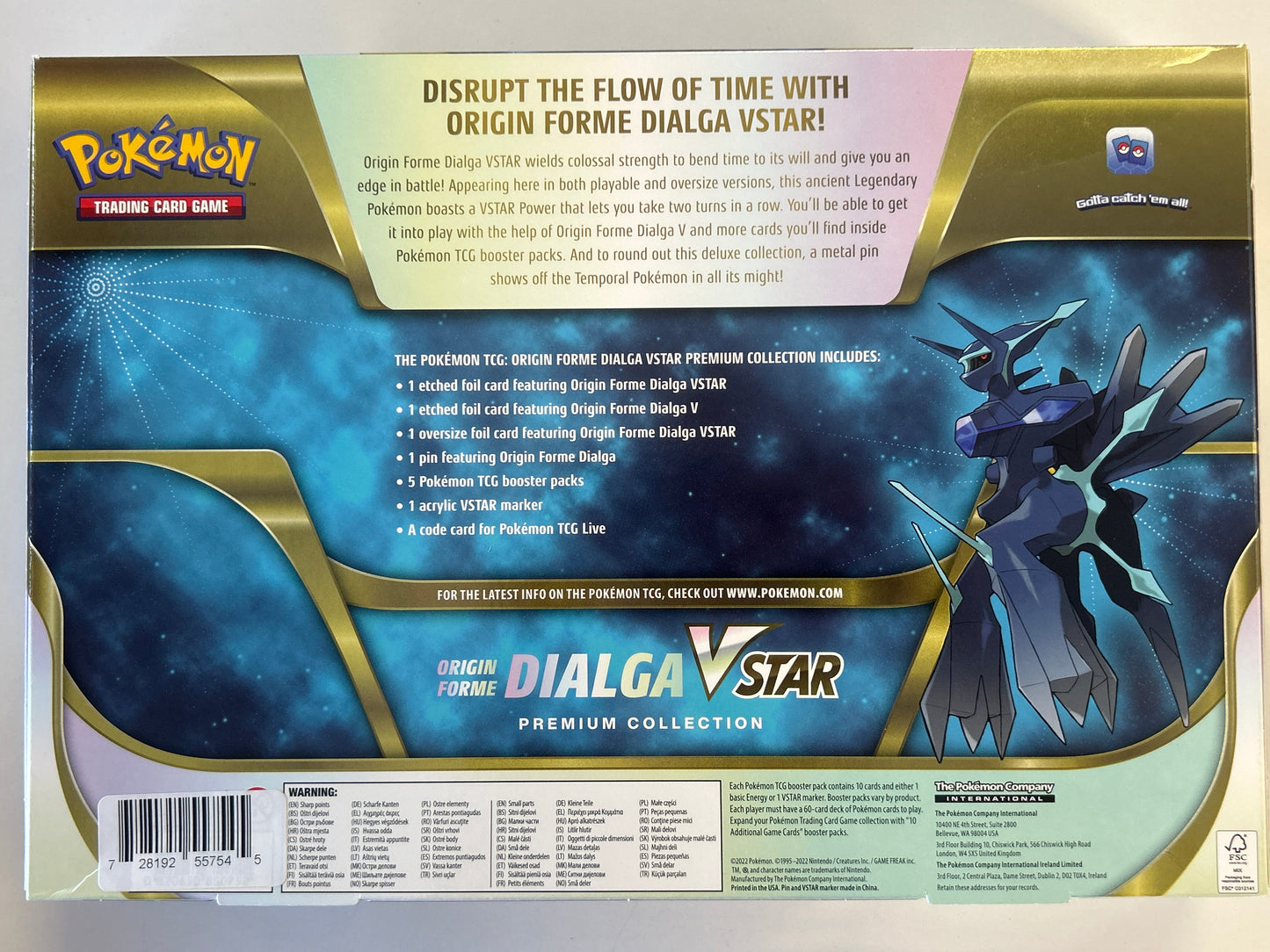 POKEMON TCG ORIGIN FORME DIALGA VSTAR PREMIUM COLLECTION BOX