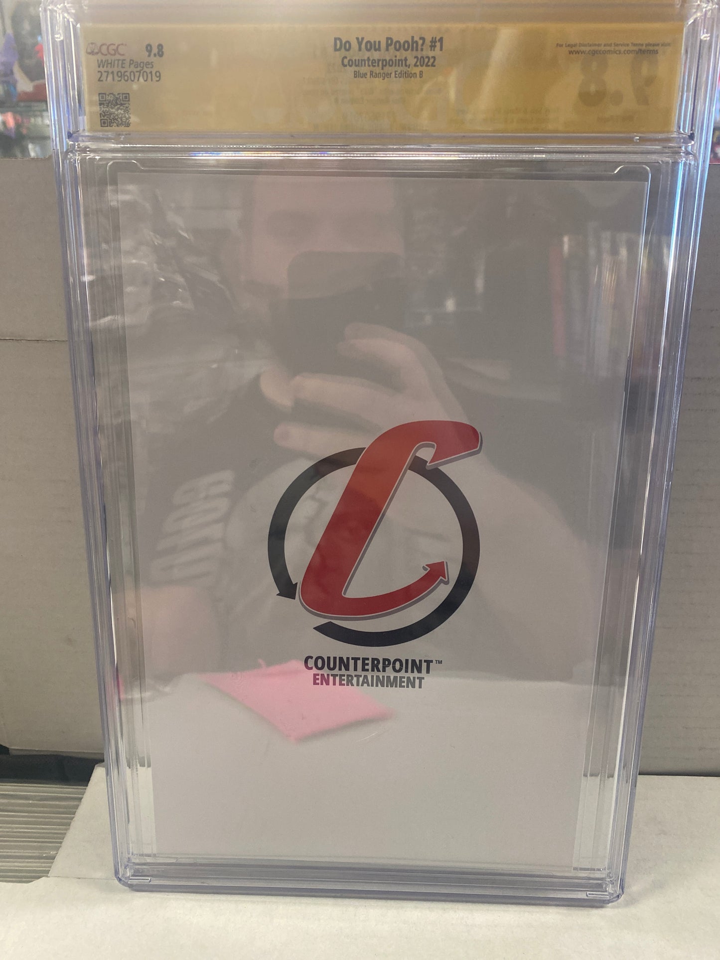 COUNTERPOINT DO YOU POOH?#1 (2022) BLUE RANGER EDITION B SIGNED BY MARAT MYCHAELS 8/25 CGC SS 9.8 WP
