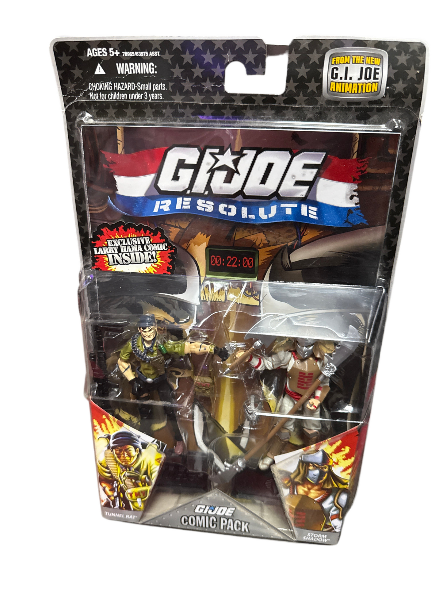 HASBRO GI JOE 25th ANNIVERSARY COMIC PACK TUNNEL RAT AND STORM SHAROW