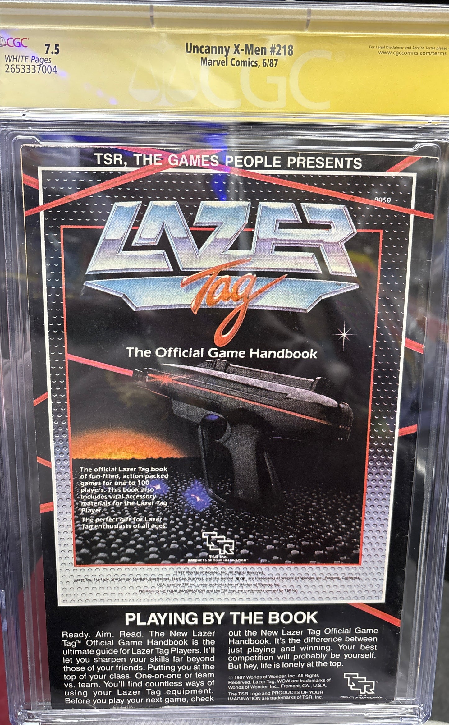 CGC SIGNATURE SERIES 7.5 MARVEL COMICS UNCANNY X MEN #218