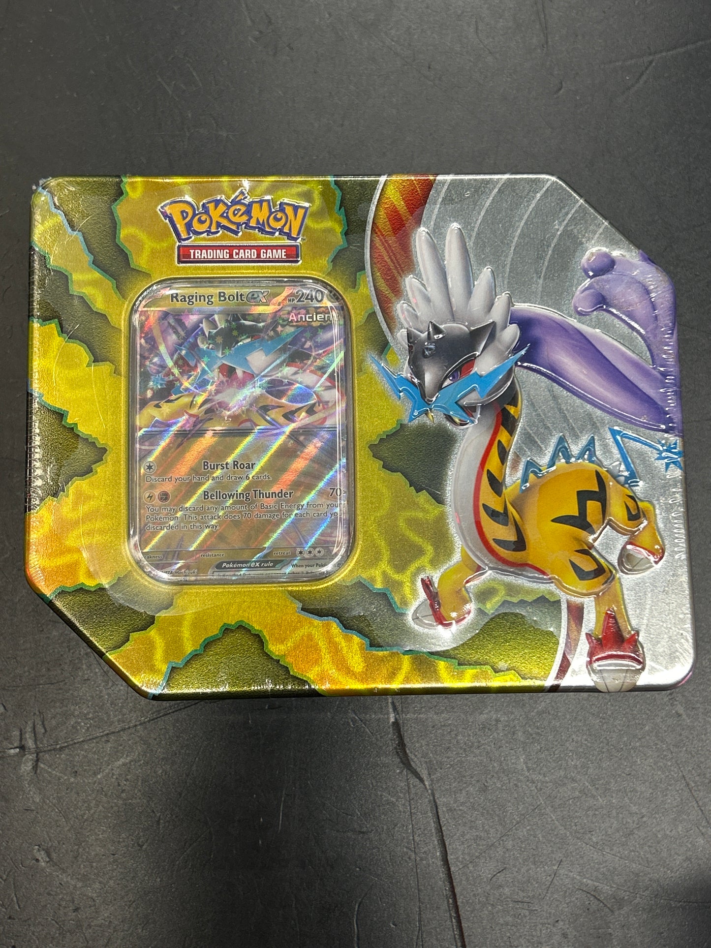 POKÉMON TCG RAGING BOLT EX TIN SEALED