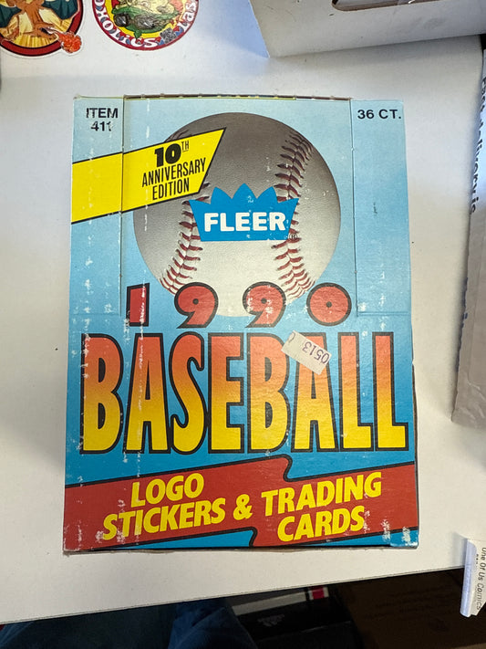 Fleer 1990 MAJOR LEAGUE BASEBALL CARDS BOX 36 packs
