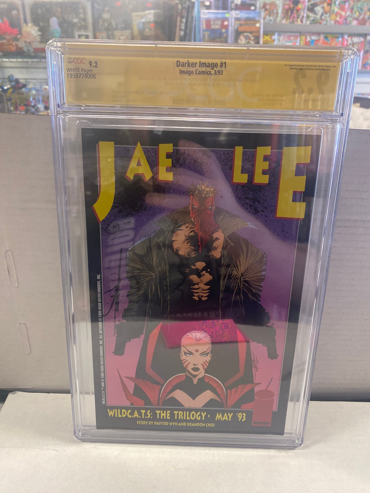 IMAGE COMICS DARKER IMAGE #1 (1993) 1ST APPEARANCE OF MAXX DEATHBLOW AND BLOODWULF SIGNED BY SAM KIETH ROB LIEFELD JIM LEE AND JAE LEE CGC SS 9.2 WP