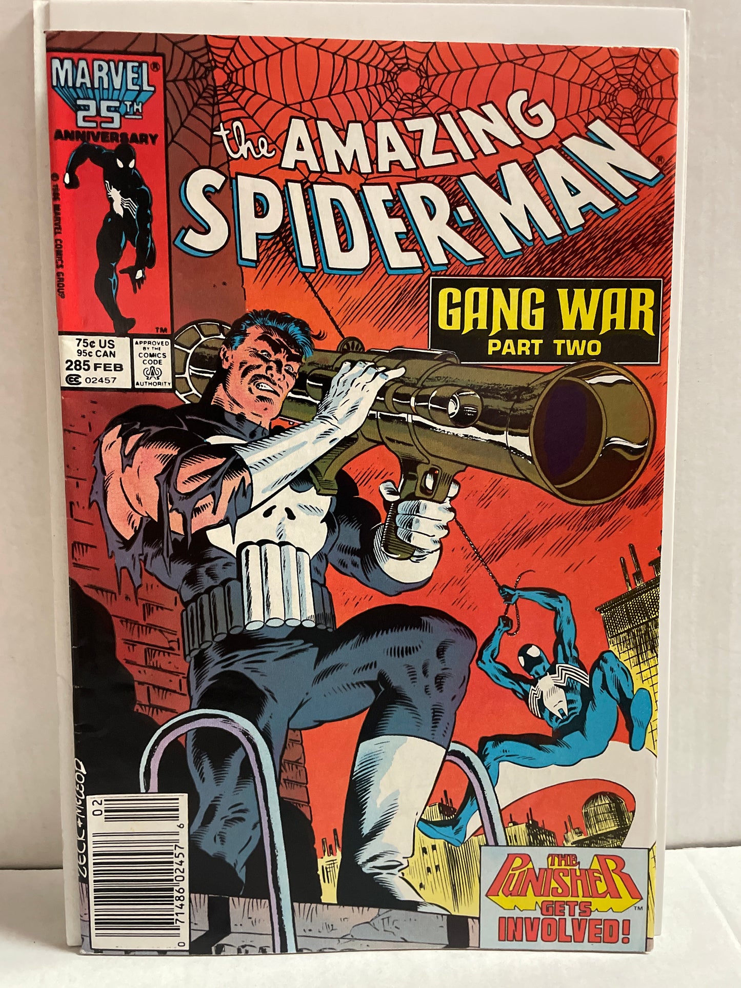 THE AMAZING SPIDER-MAN #285 VF/NM BEAUTY (1987 VHTF MARVEL MARK JEWELERS VARIANT COMIC) MIKE ZECK PUNISHER COVER!