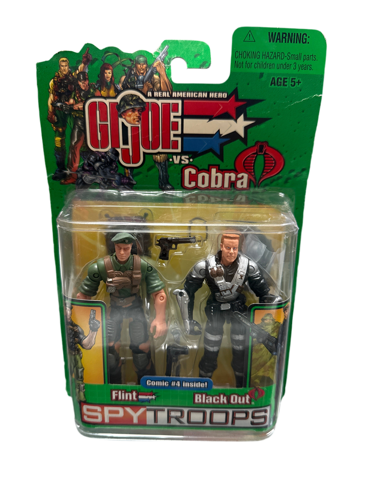 HASBRO GI JOE VS COBRA SPY TROOPS FLINT BLACK OUT