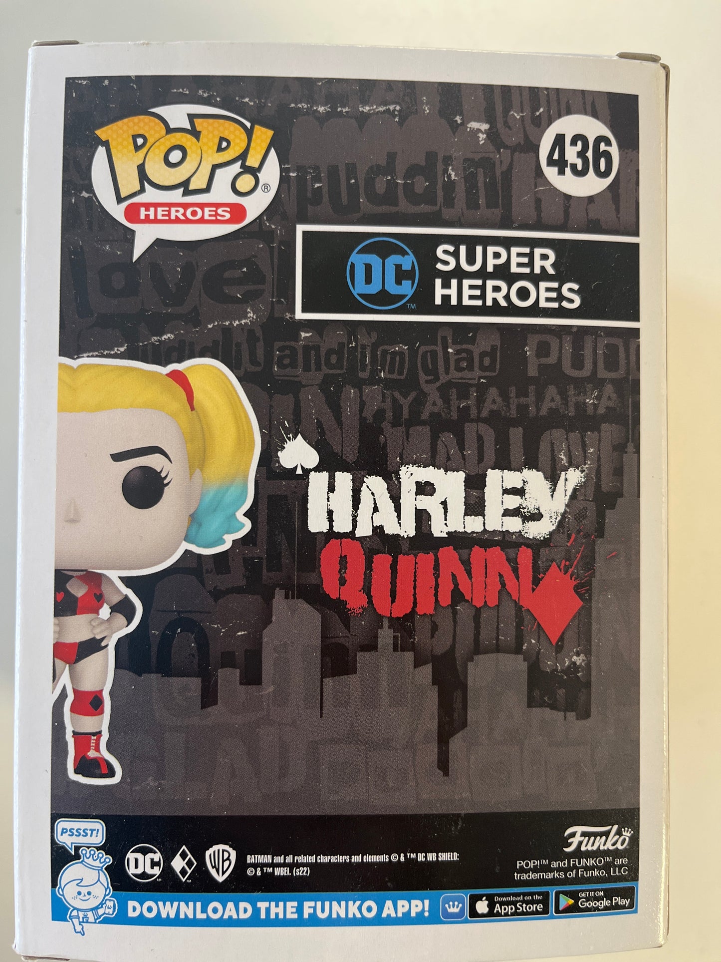 FUNKO POP HEROS DC SUPER HEROS #436 HARLEY QUNN VINYL FIGURE