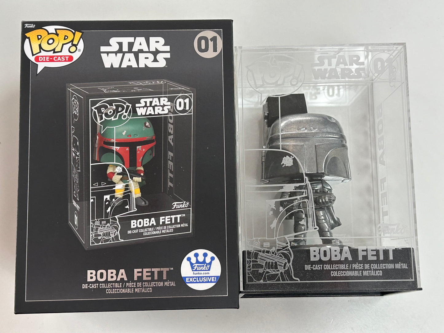 FUNKO STAR WARS #01 BOBA FETT FUNKO DIE-CAST EXCLUSIVE CHASE