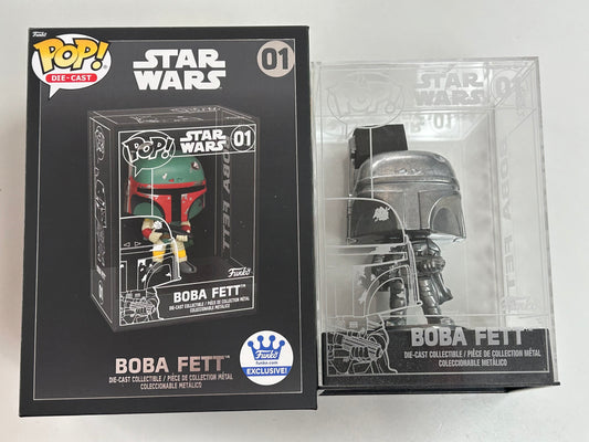 FUNKO STAR WARS #01 BOBA FETT FUNKO DIE-CAST EXCLUSIVE CHASE