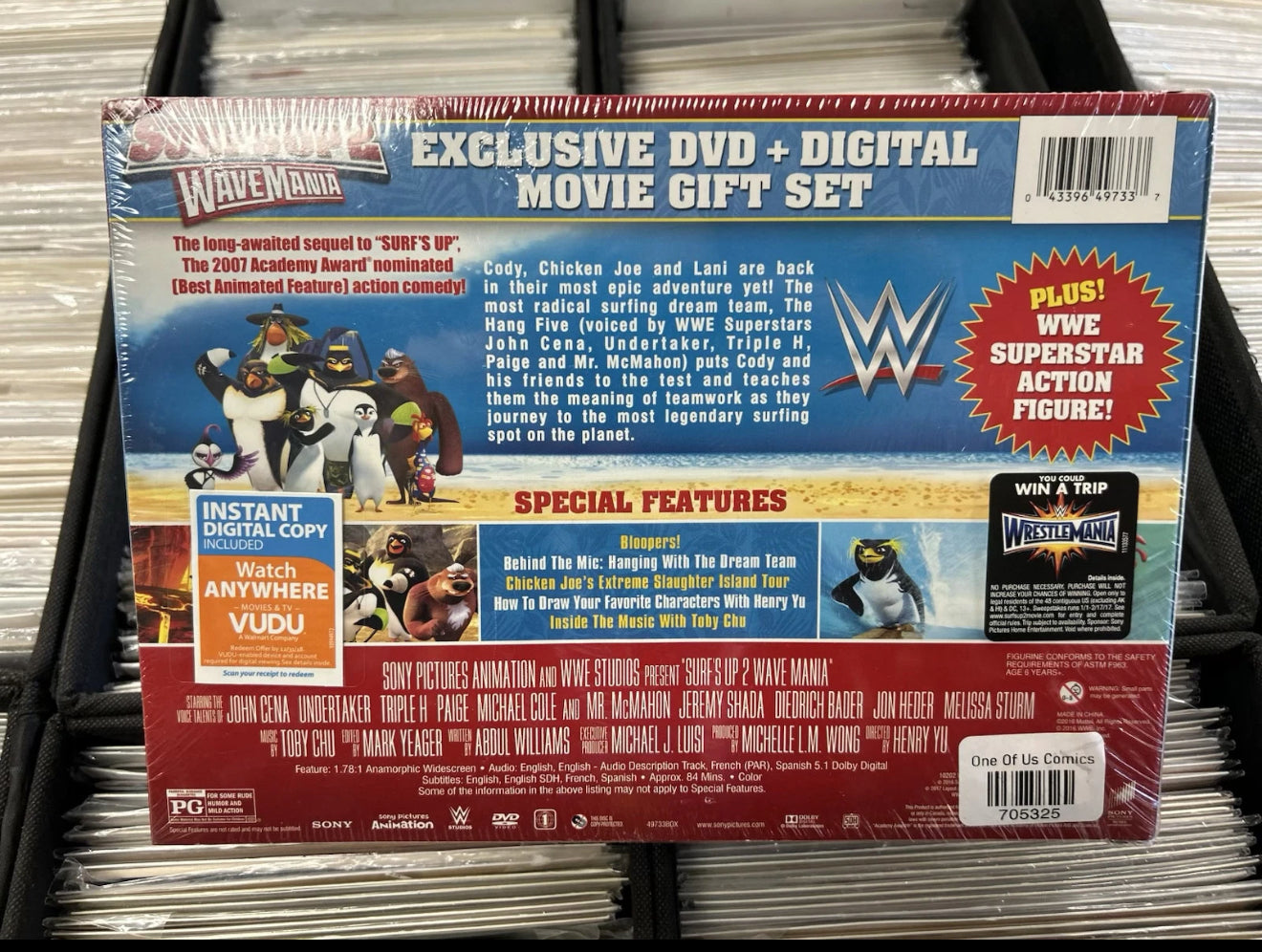 SURFS UP 2 WAVEMANIA DVD AND DIGITAL GIFT SET COMES RANDY ORTON ACTION FIGURE