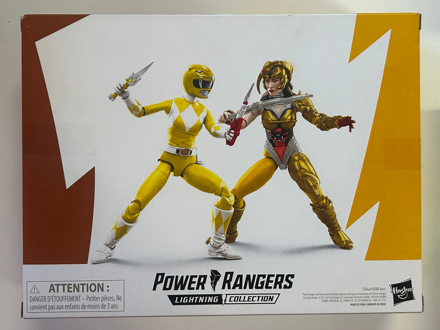 HASBRO POWER RANGERS LIGHTNING COLLECTION MIGHTY MORPHIN YELLOW RANGER + SCORPINA 2 PACK NEW IN GOOD CONDITION BOX
