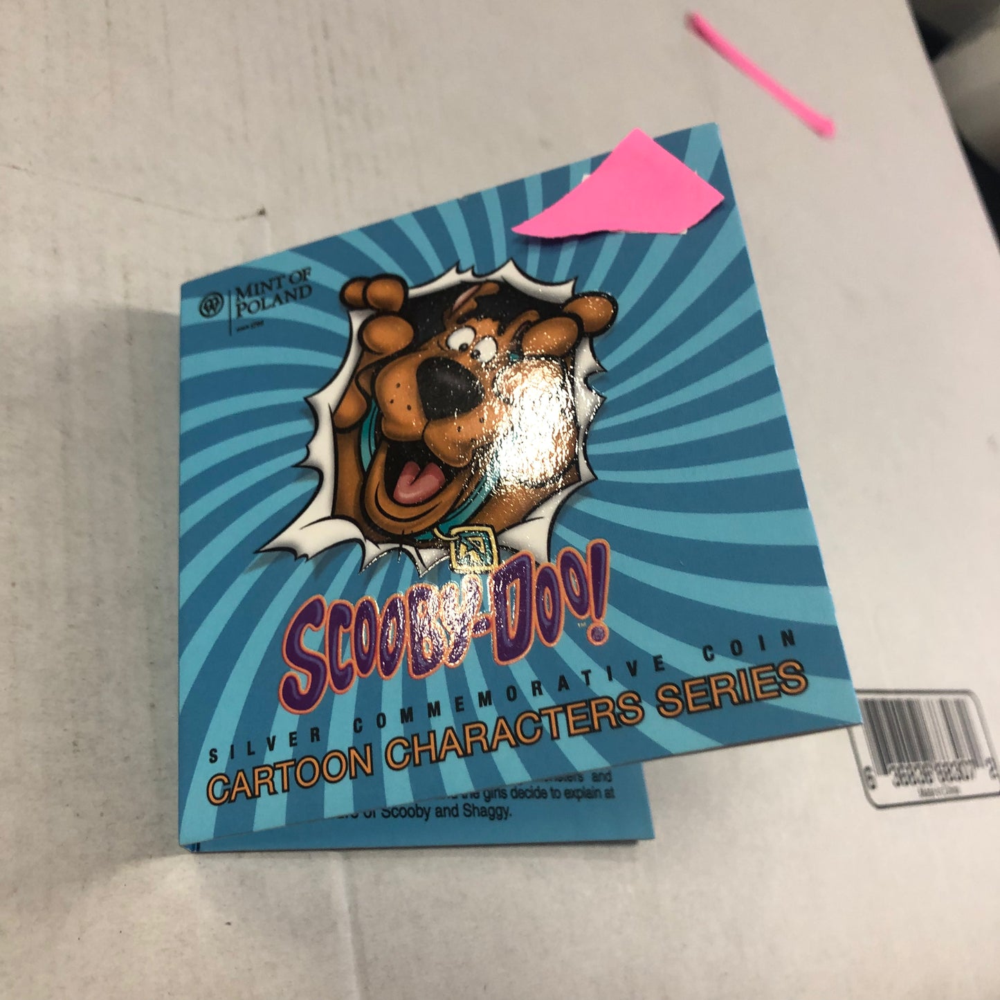 MINT OF POLAND SCOOBY-DOO SILVER COMMEMORATIVE COIN CARTOON CHARACTERS SERIES EXCELLENT CONDITION