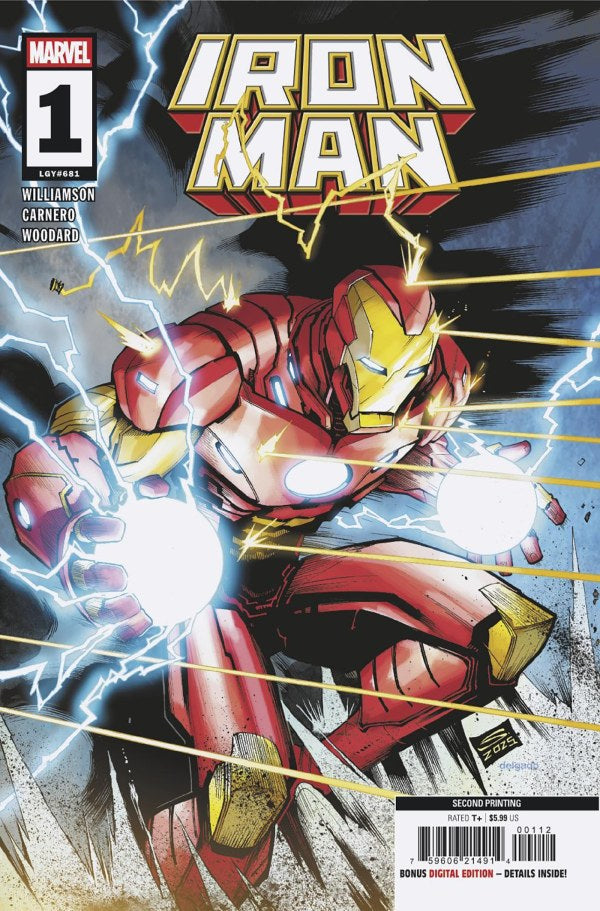 MARVEL COMICS IRON MAN #1 GERARDO SANDOVAL 2ND PRINTING VARIANT