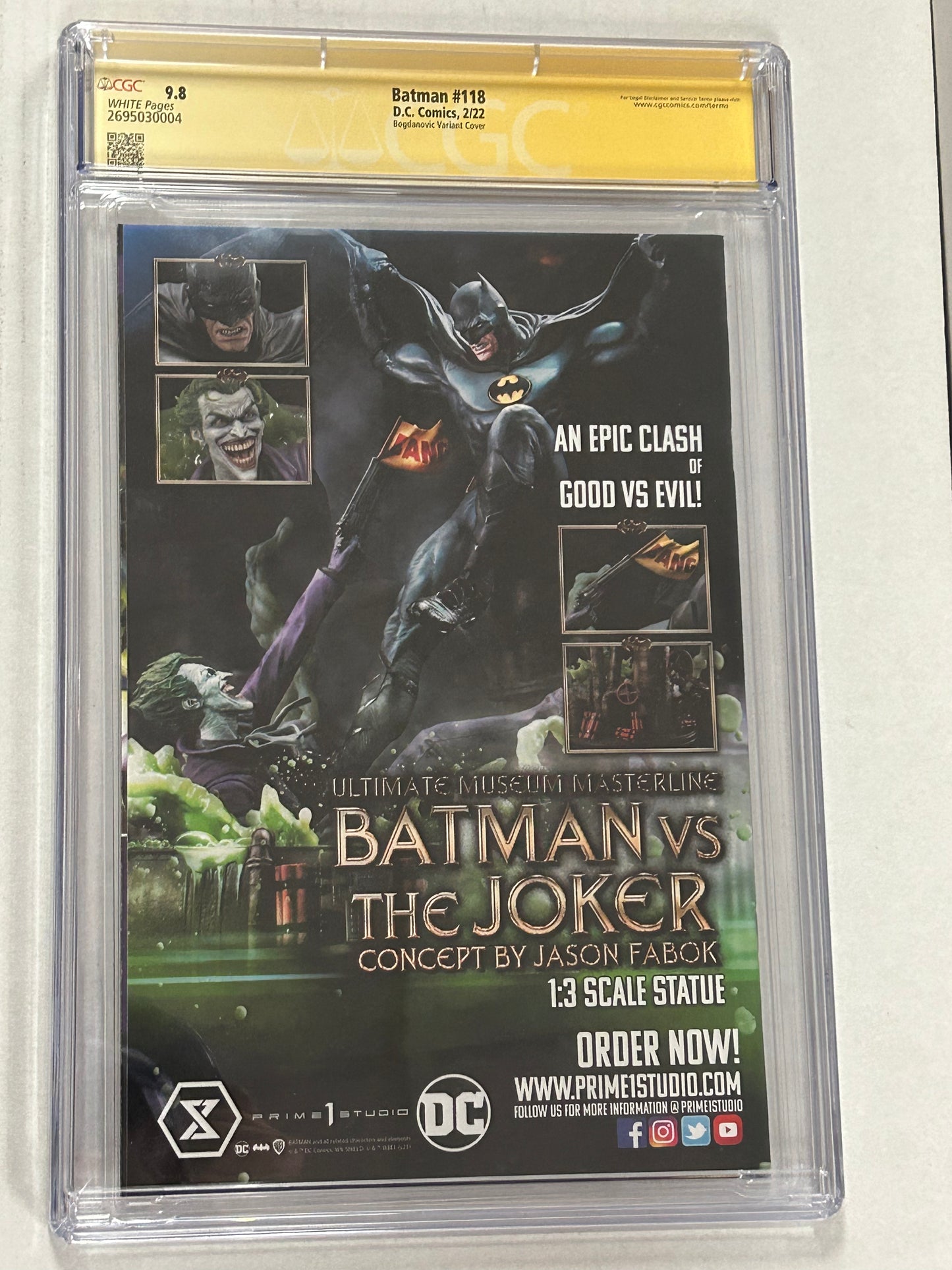 DC COMICS BATMAN #118 (SPIDER-MAN #1 HOMAGE VARIANT) CGC 9.8 SIGNED BY JOSHUA WILLIAMSON