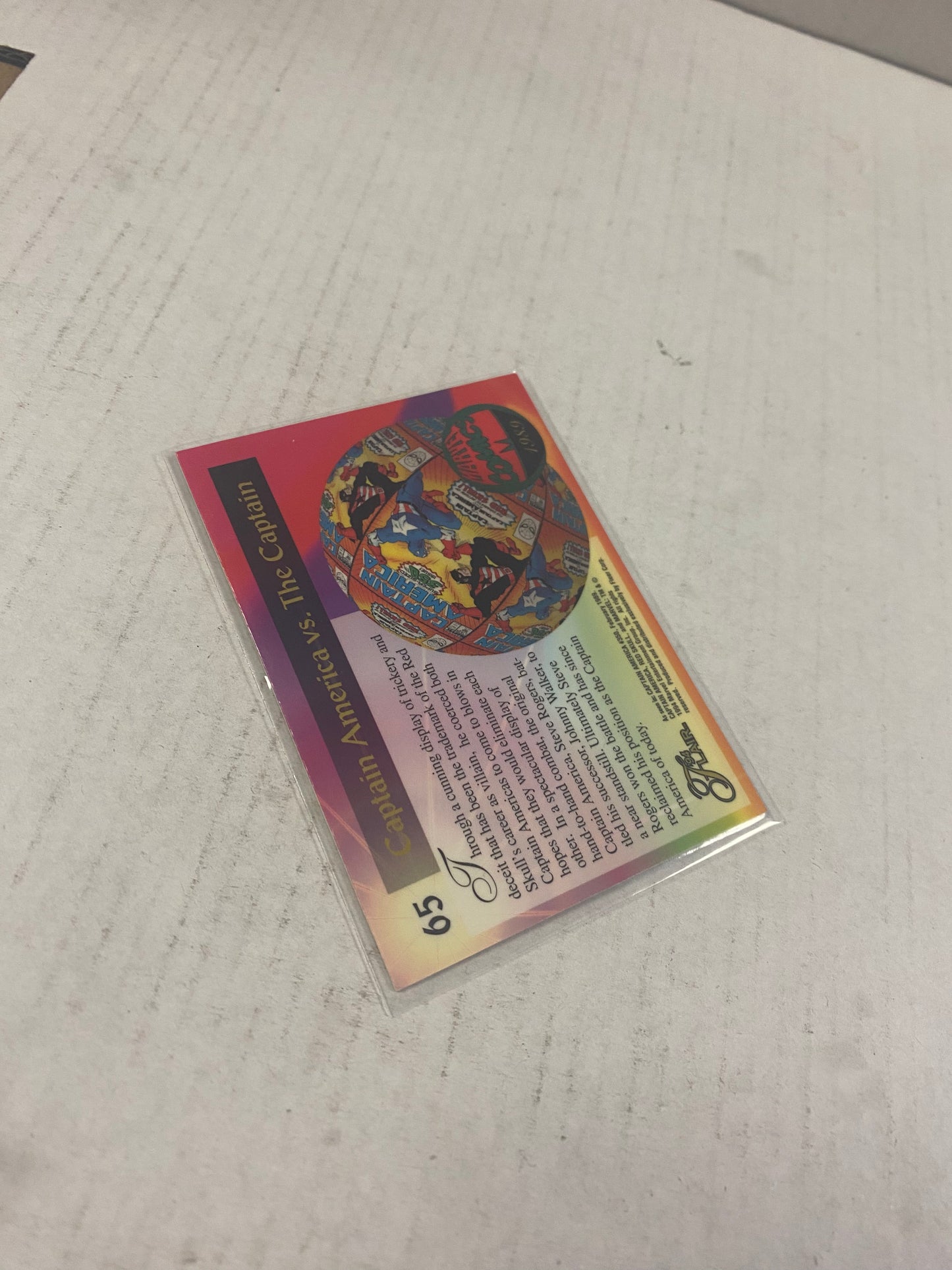 MARVEL FLAIR 1994 CAP VS CAP GREAT CONDITION