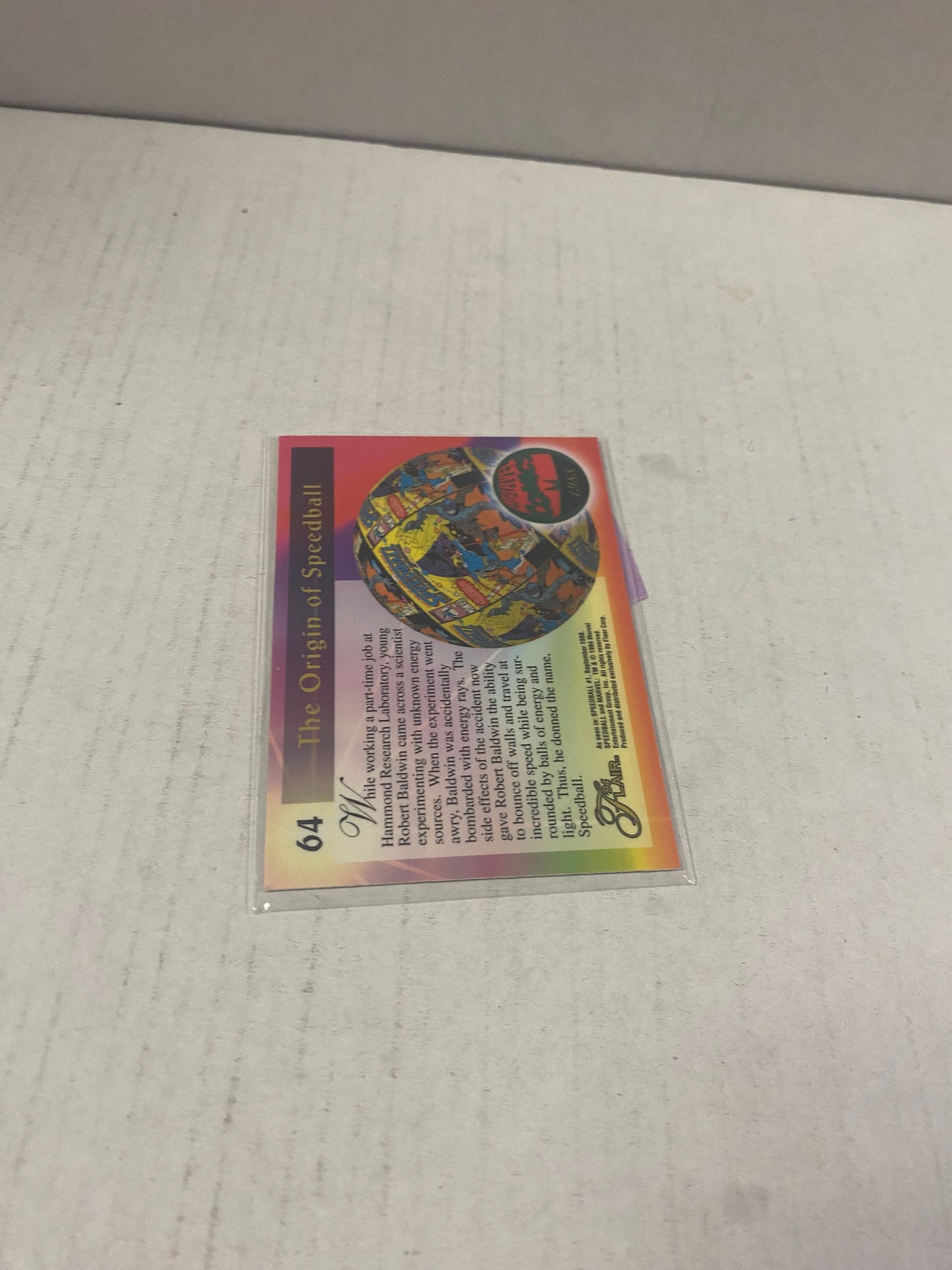 MARVEL FLAIR 1994 SPEEDBALL GREAT CONDITION