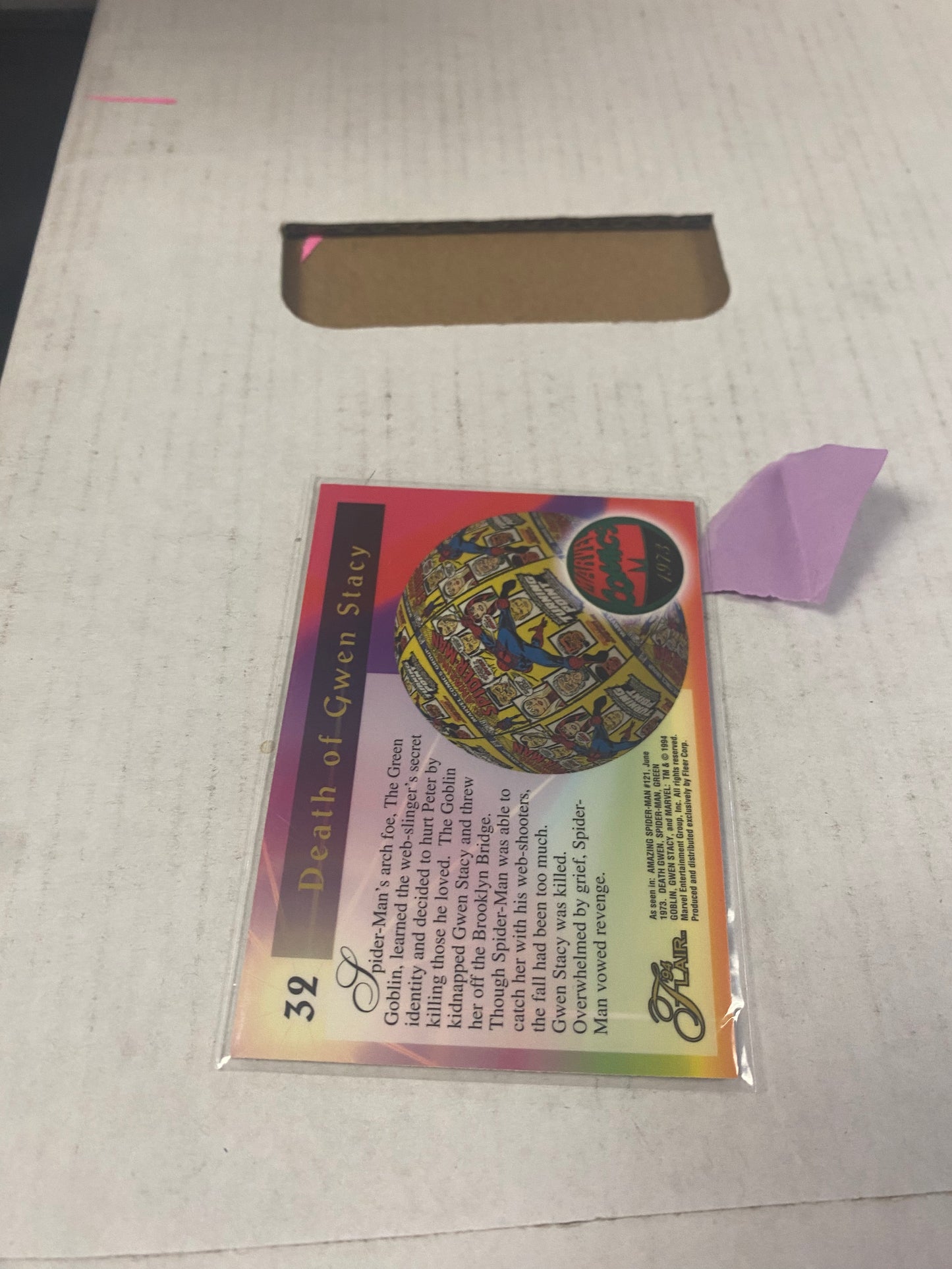 MARVEL FLAIR 94 DEATH OF GWEN GREAT CONDITION