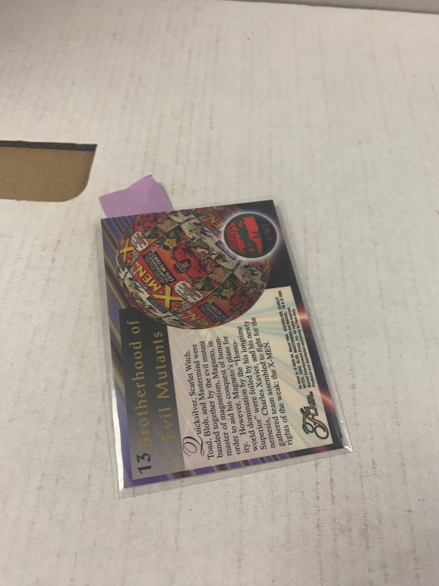 MARVEL FLAIR 94 QUICKSILVER GREAT CONDITION