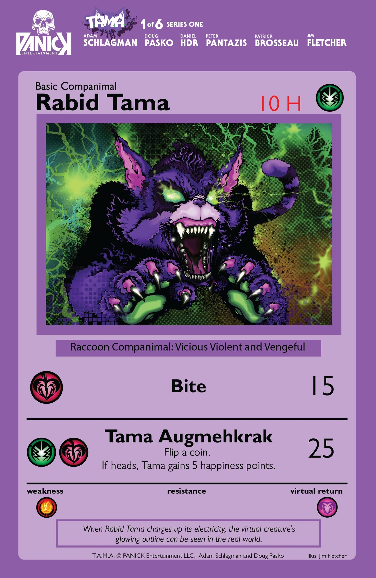 PANICK ENTERTAINMENT TAMA #1 OF 6 RABID TAKA VARIANT