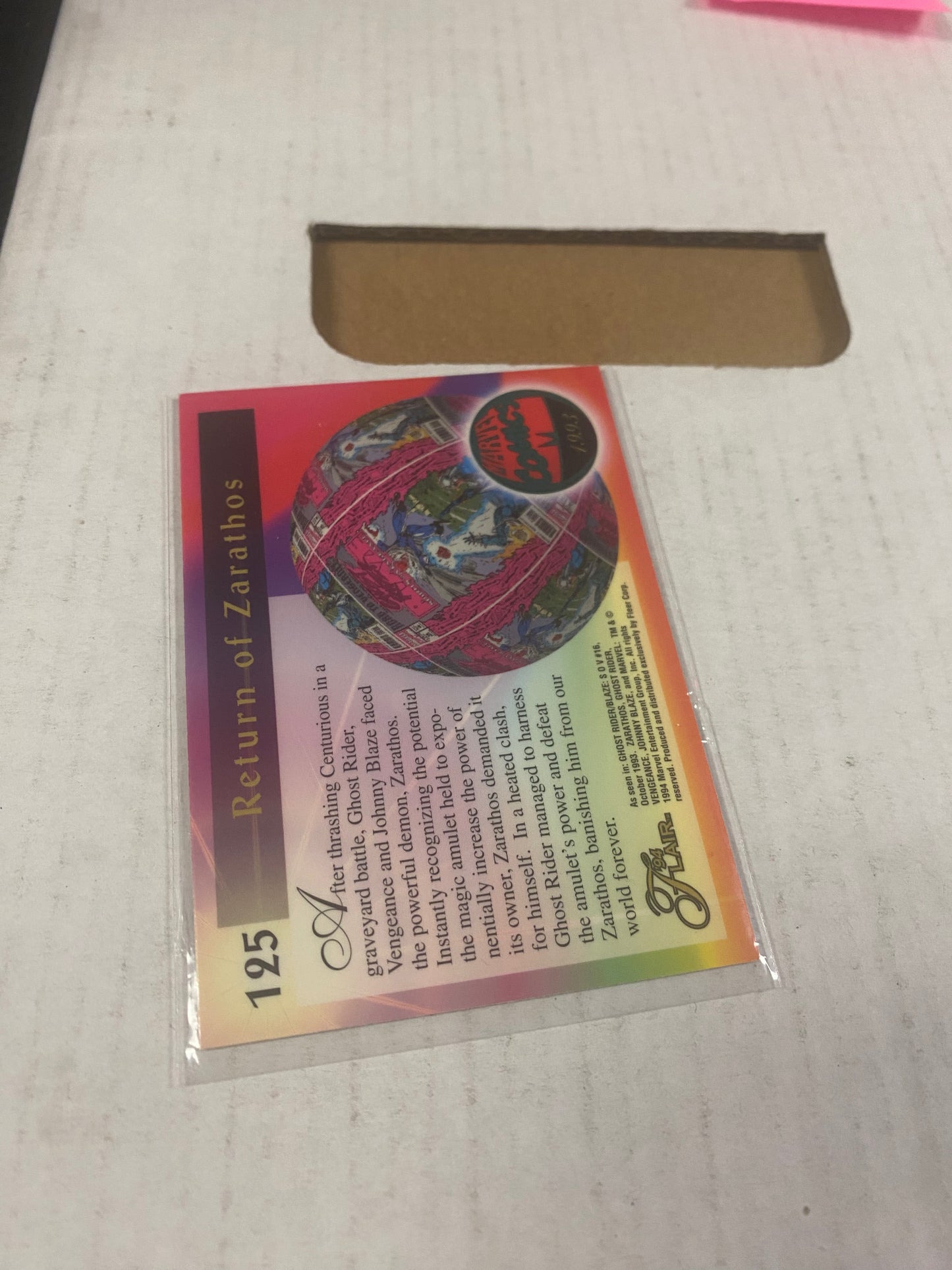 MARVEL FLAIR 94 ZARATHOS GOOD CONDITION