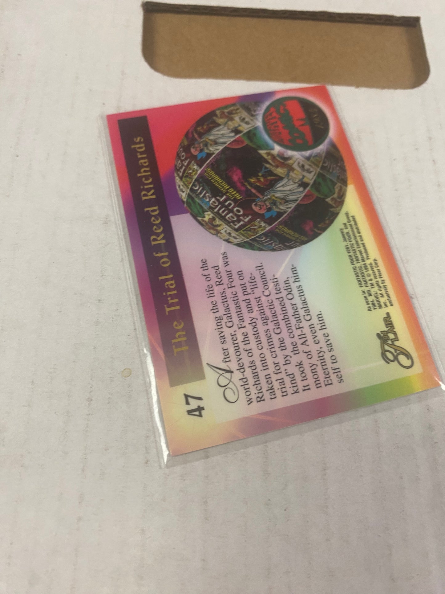 MARVEL FLAIR 94 THE TRIAL OF MR FANTASTIC GOOD CONDITION