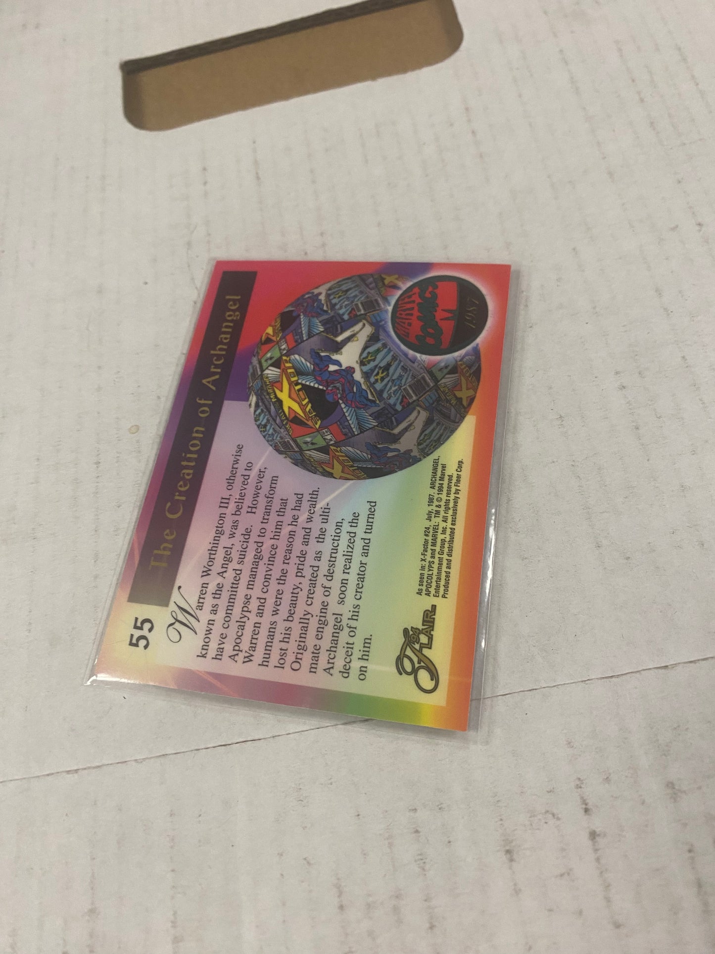 MARVEL FLAIR 94 THE CREATION OF ARCHANGEL OKAY CONDITION