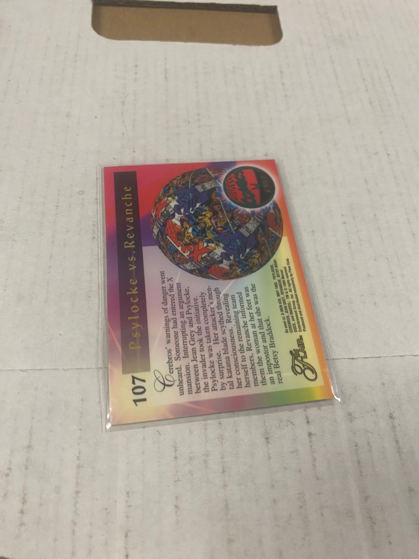 MARVEL FLAIR 94 PSYLOCKE OKAY CONDITION