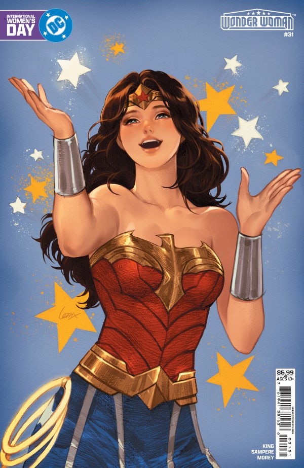 IMAGE COMICS WONDER WOMAN #31 CVR E LESLEY LEIRIX LI INTERNATIONAL WOMEN’S DAY CARD STOCK VAR