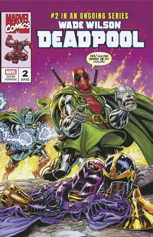 MARVEL COMICS WADE WILSON: DEADPOOL #2 IAN CHURCHILL DOOM HOMAGE VARIANT