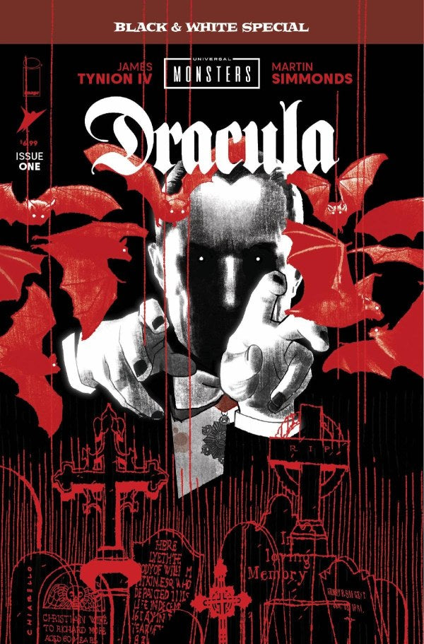 IMAGE COMICS UNIVERSAL MONSTERS DRACULA #1 black AND WHITE SPECIAL 1025