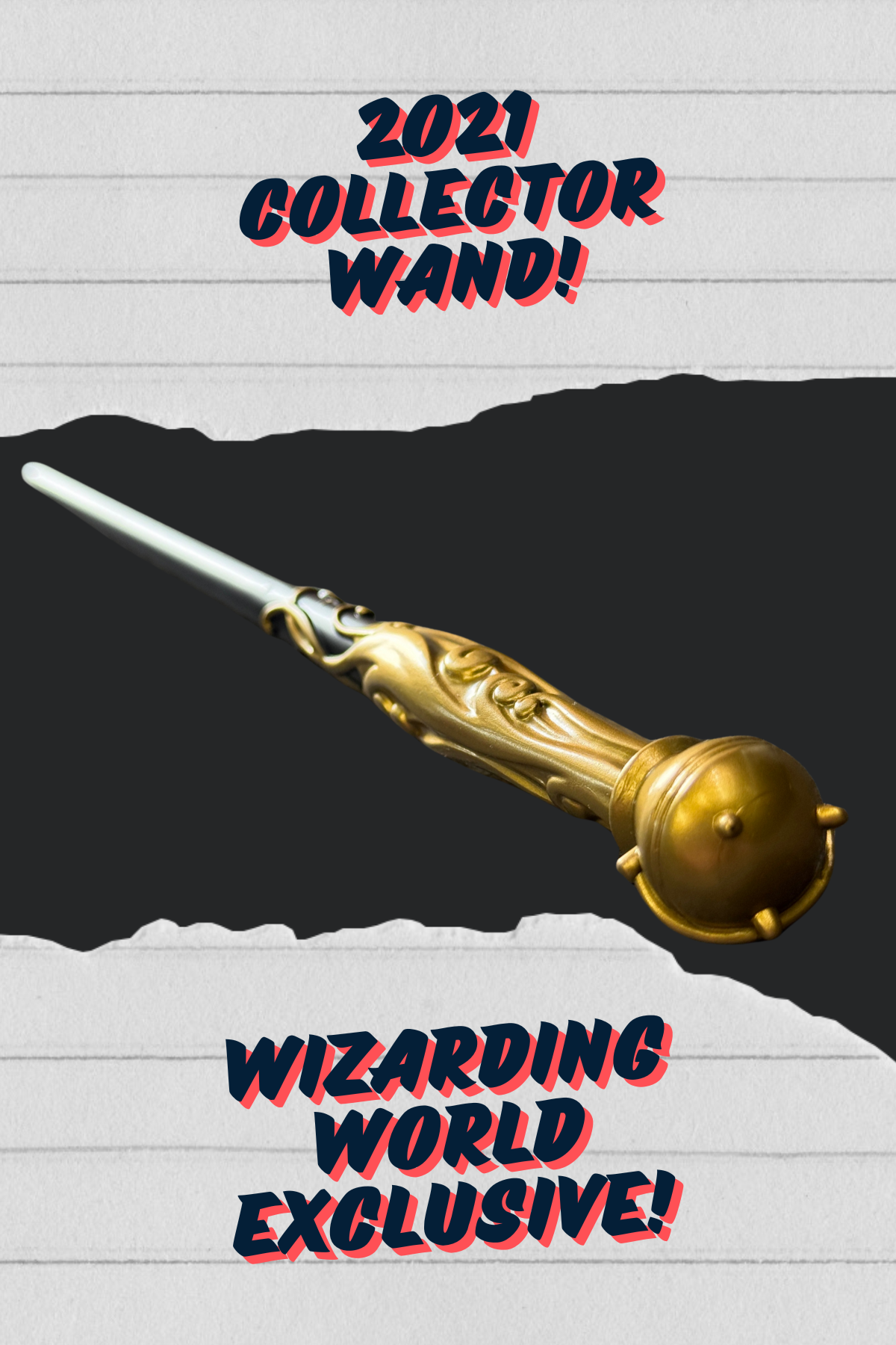 The Wizarding world of Harry Potter, Universal Studios Park exclusive Wand 2021 RARE PIECE