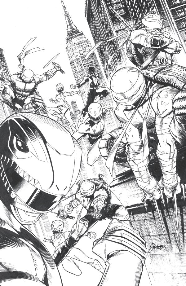 Mighty Morphin Power Rangers/Teenage Mutant Ninja Turtles III #5 E 1:10 INCV (Full Art, Inks, Zonno)