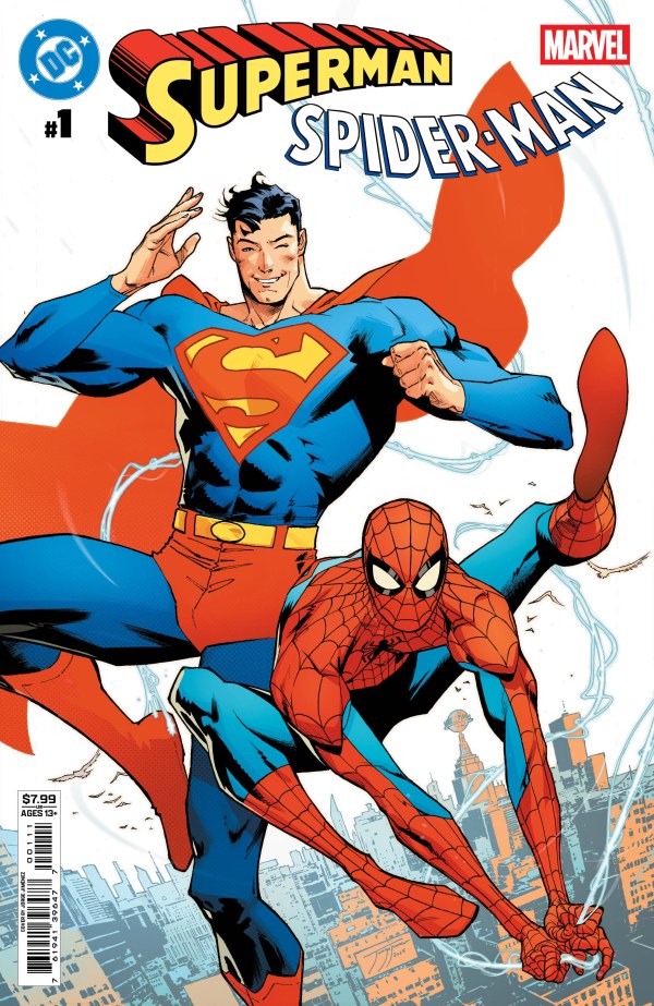 DC COMICS DC MARVEL SUPERMAN SPIDER-MAN #1 (ONE SHOT) CVR Y JORGE JIMENEZ FOIL VAR