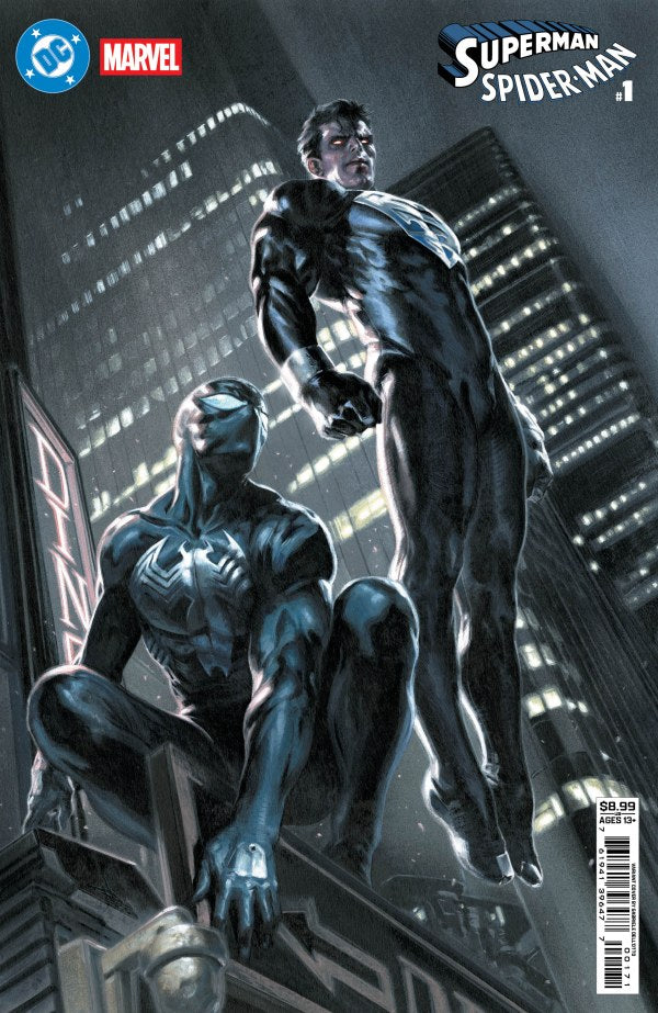 DC COMICS DC MARVEL SUPERMAN SPIDER-MAN #1 (ONE SHOT) CVR G GABRIELE DELL OTTO SUPERMAN BLACK & SPIDER-MAN BLACK CARD STOCK VAR