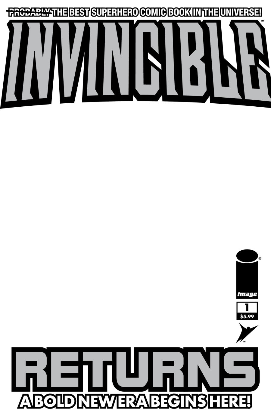 IMAGE COMICS INVINCIBLE RETURNS FACSIMILE EDITION #1 CVR D BLANK SKETCH VAR