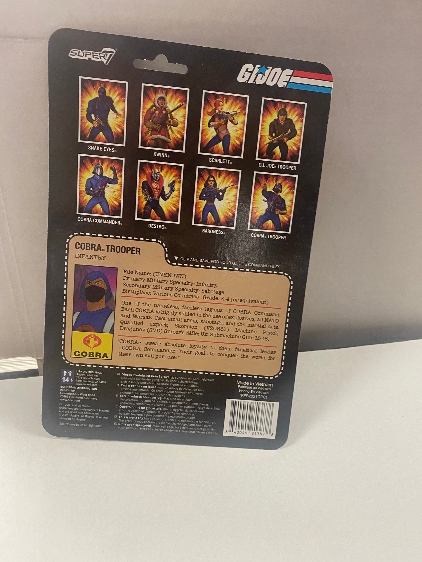 SUPER 7 GI JOE COBRA TROOPER REACTION FIGURES (2021)