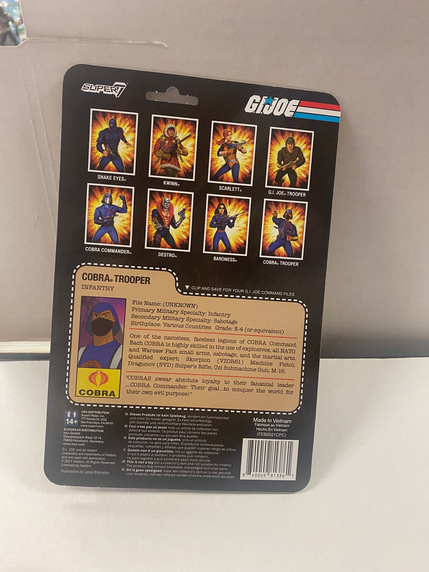SUPER 7 GI JOE COBRA TROOPER REACTION FIGURES (2021)