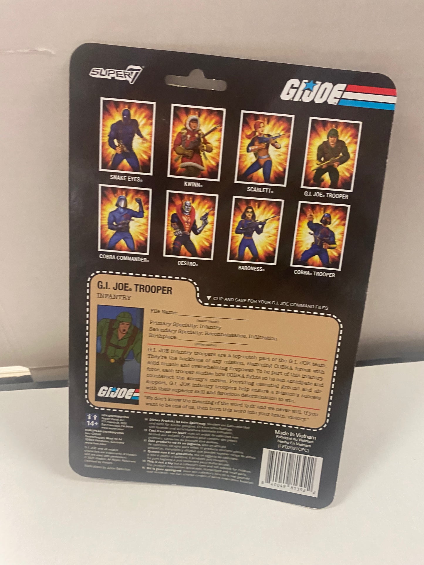 SUPER 7 GI JOE TROOPER INFANTRY REACTION FIGURE (2021)