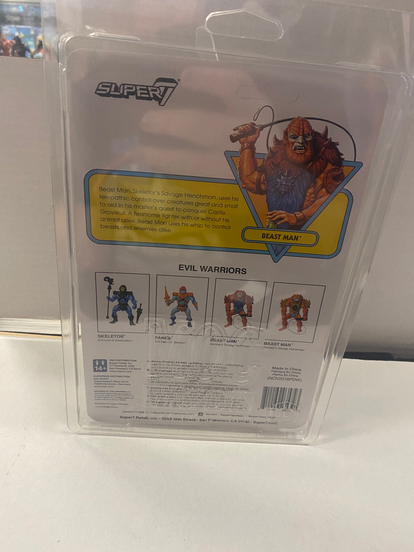 SUPER 7 MASTERS OF THE UNIVERSE BEAST MAN REACTION FIGURES (2018)