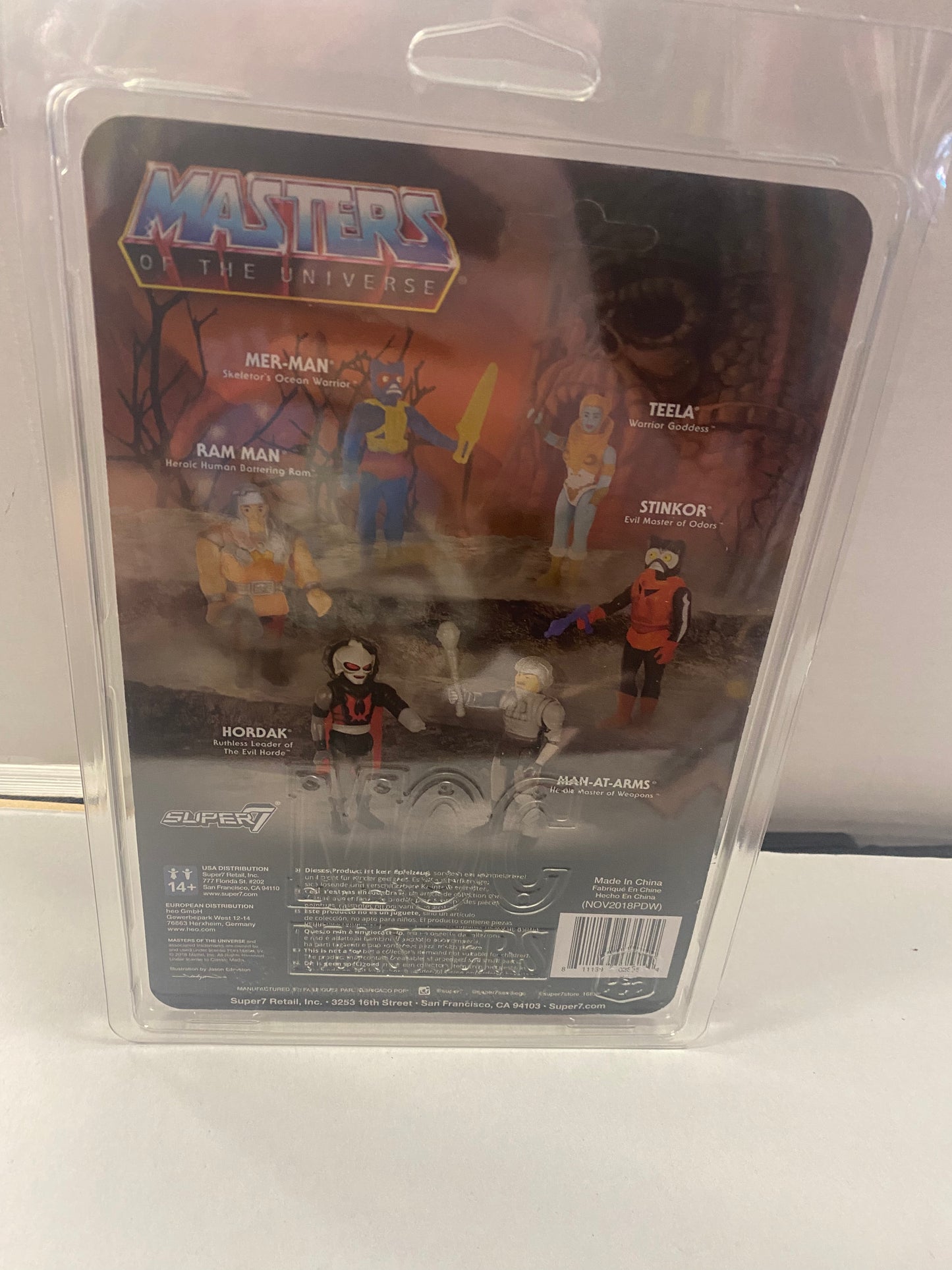 SUPER 7 MASTERS OF THE UNIVERSE STINKOR REACTION FIGURES (2018)