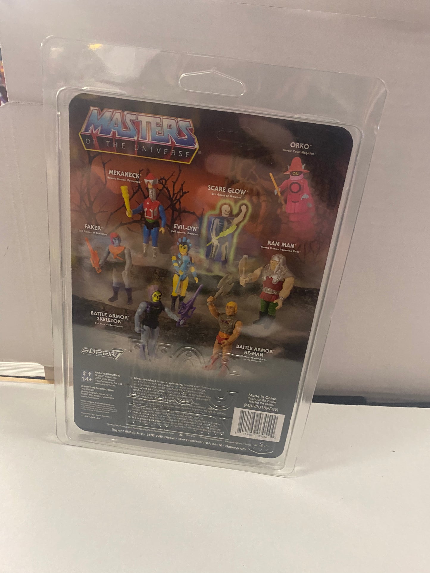 SUPER 7 MASTERS OF THE UNIVERSE FAKER REACTION FIGURES (2018)