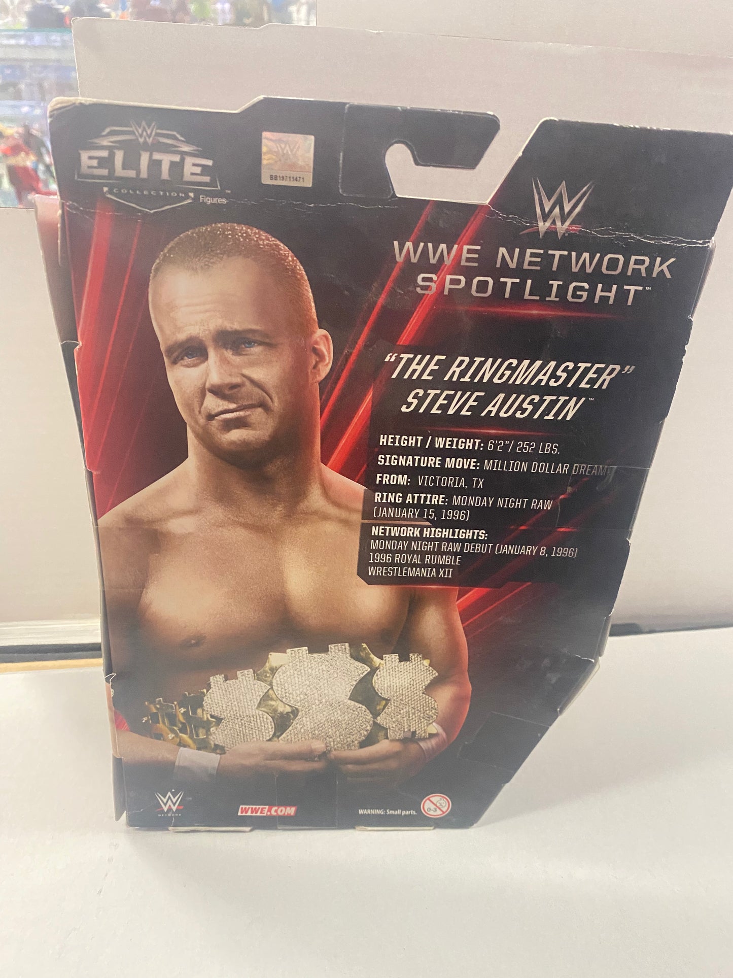 MATTEL WWE ELITE COLLECTION WWE NETWORK SPOTLIGHT THE RINGMASTER STEVE AUSTIN (2015)