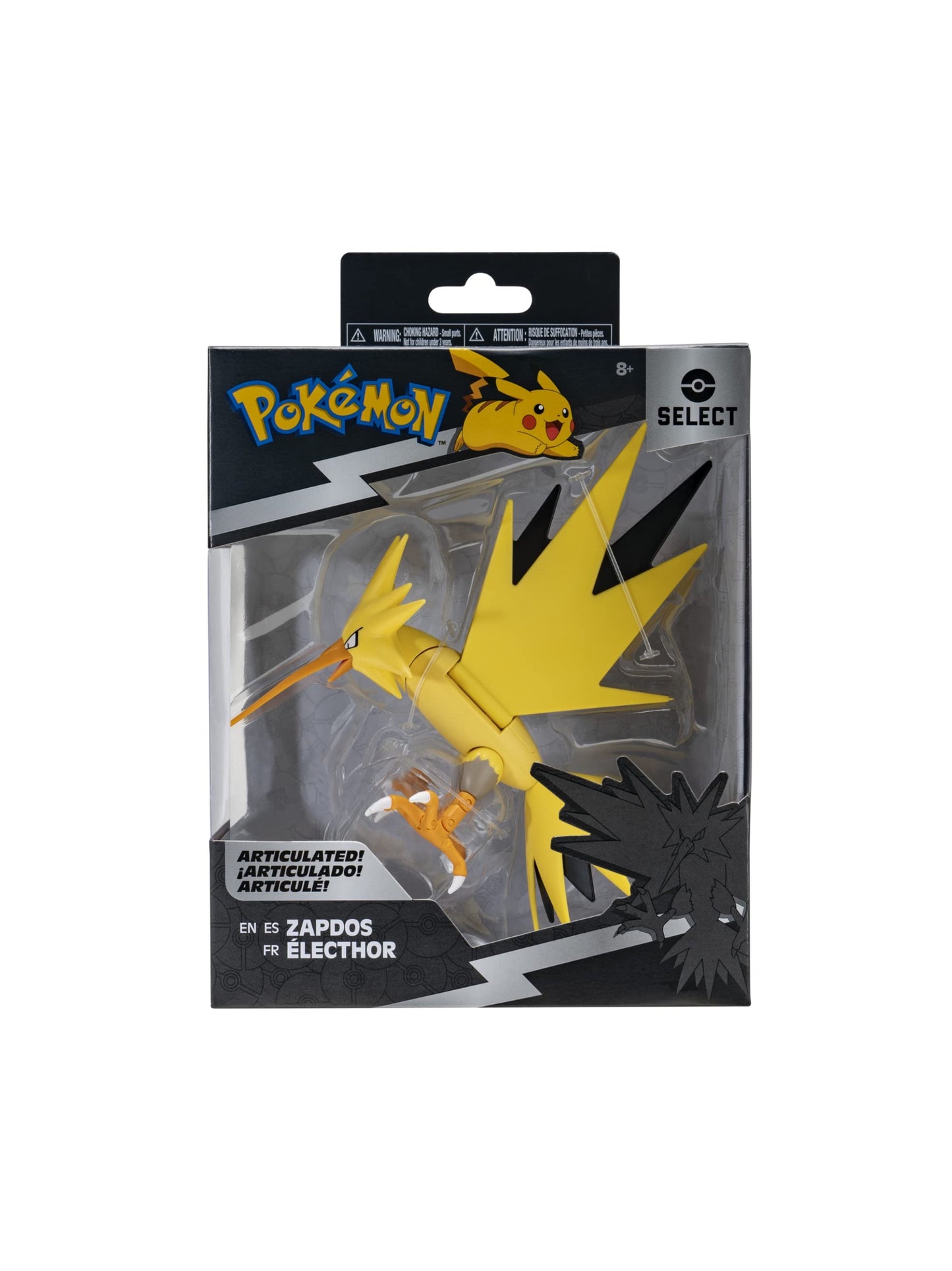 JAZWARES POKEMON ZAPDOS SELECT FIGURE VINYL SEALED IN BOX